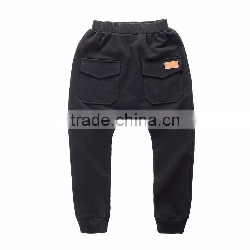 Blank french terry kids fashion pants design new style boys harem pants