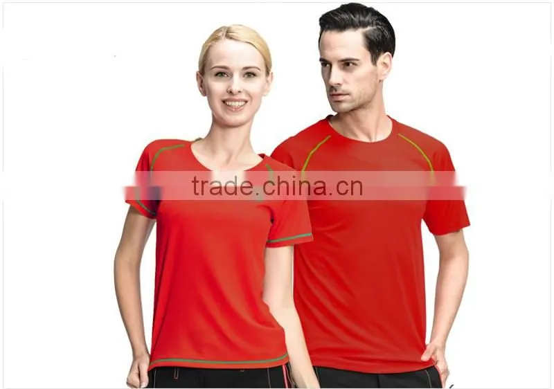 2016 Running wear dry fit Tshirt 100% polyester honeycomb mesh women and men shirt