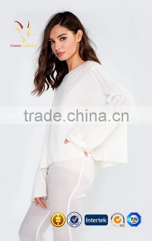 Fashion Plus Size Cashmere Merino Wool Plain Sweater Women