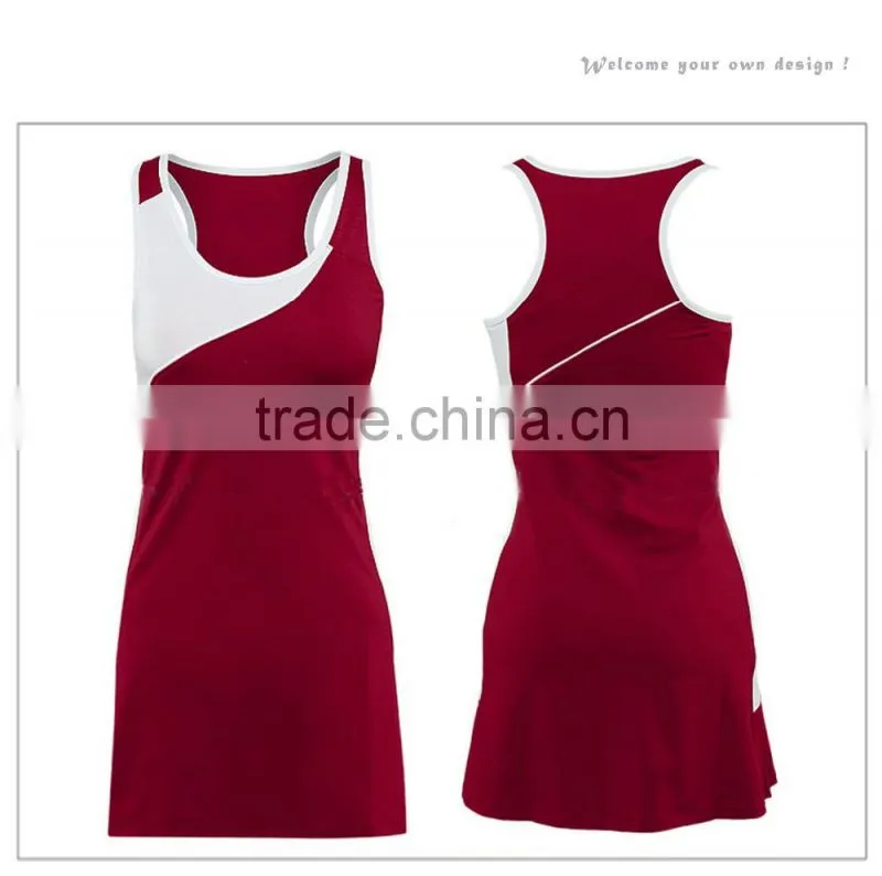 Hot sale girls fashion supplex dri-fit tennis dress custom sexy tennis dress