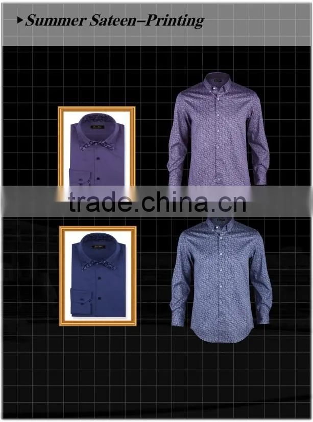 2016 fashion clothing turkich and italian style Silk Screen Custom Shirt