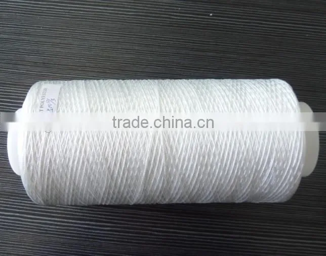 500d/3 raw white high tenacity polyester thread