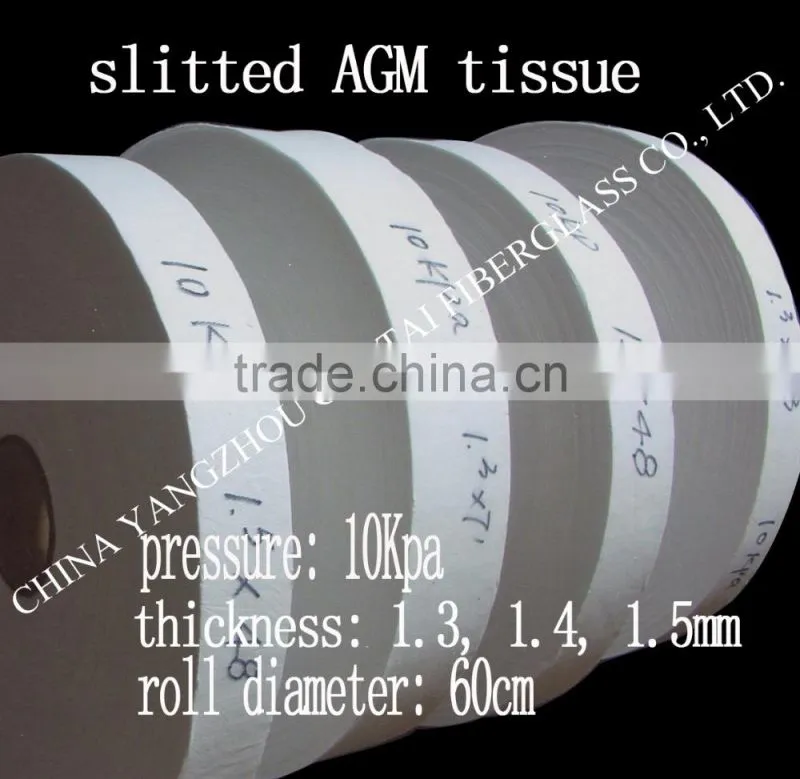 high quality AGM micro fiber tissue in big roll