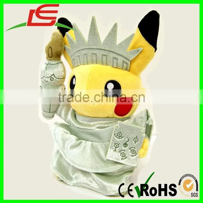Plush Doll World Pikachu Pokemon America Like the Statue of Liberty
