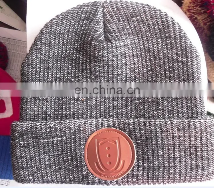 Custom Acrylic Knit Speckled Beanie Hat