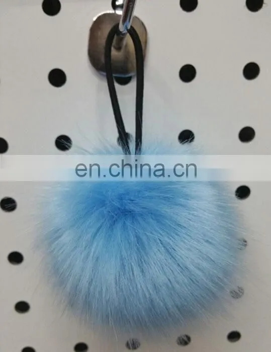 Fluffy and cute baby elastic hair band with faux fur ball