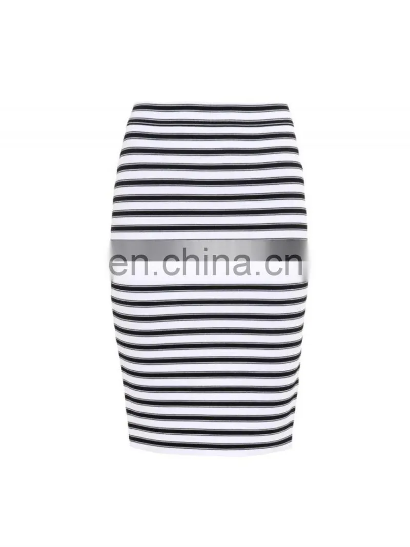 2016 New arrivel striped pencil skirt