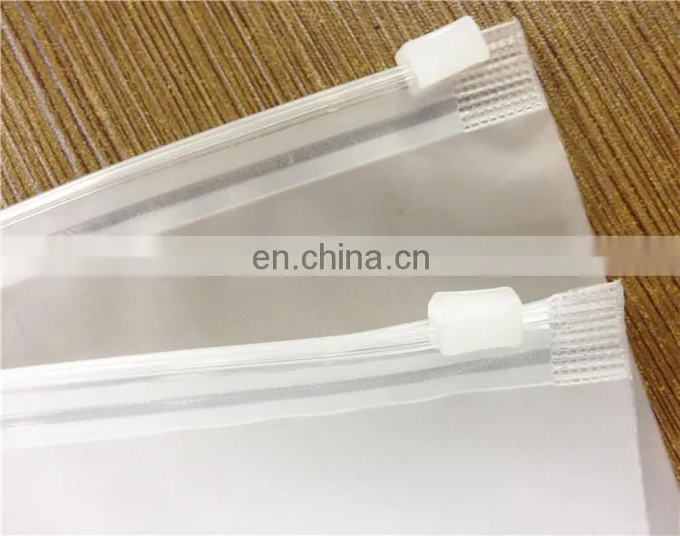 clear pvc plastic zipper garment bag with zipper lock