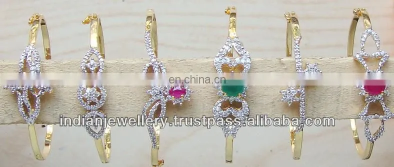 cz bangle bracelets manufacturer exporter, CZ bracelets bangle supplier,Indian fashion Cz bracelet banglemanufacturer