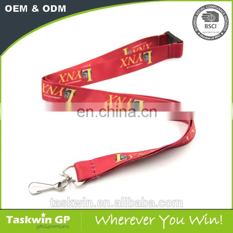 Custom sublimation polyester lanyard with no minimum order