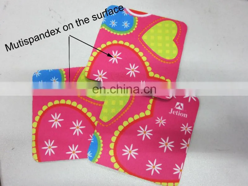 Personalized anti-skid rubber and polyester mug coaster for cup