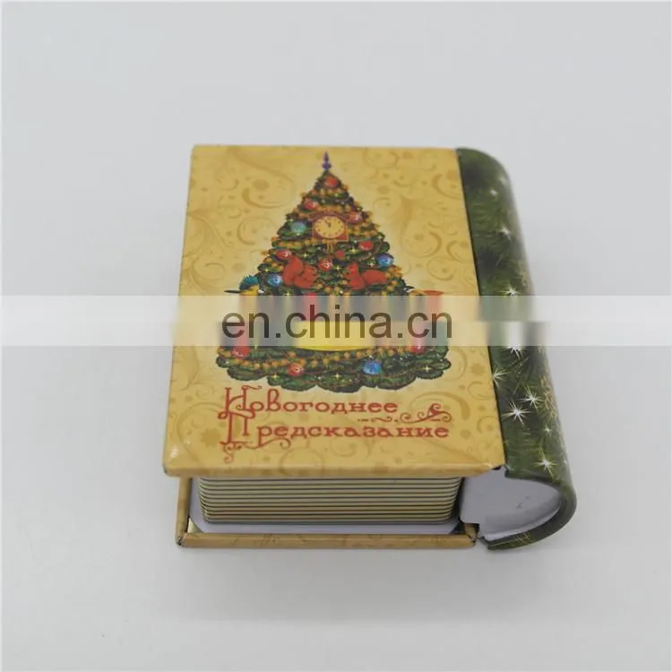 custom metal tin book box/book shape tin can metal box
