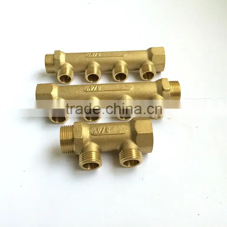 Floor Heating Systems brass Exhaust Pipe Type Manifold