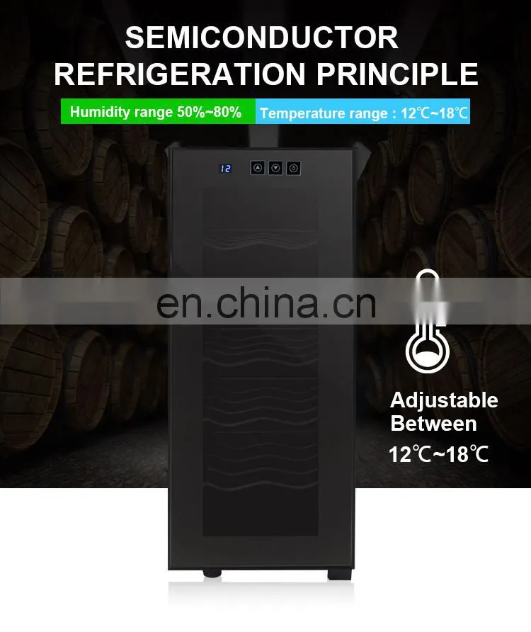 Honeyson 12 bottles Wine cooler fridge refrigerator cellar For Red, White, Champagne or Sparkling Wine