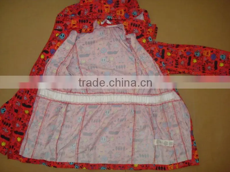 Girls spring jackets raincoat overall prints