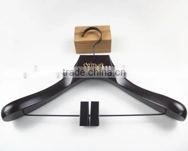 FW-1593 Luxury wood coat hanger clothes hanger