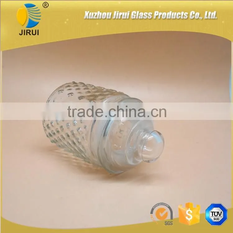250ml glass candle jar with lid
