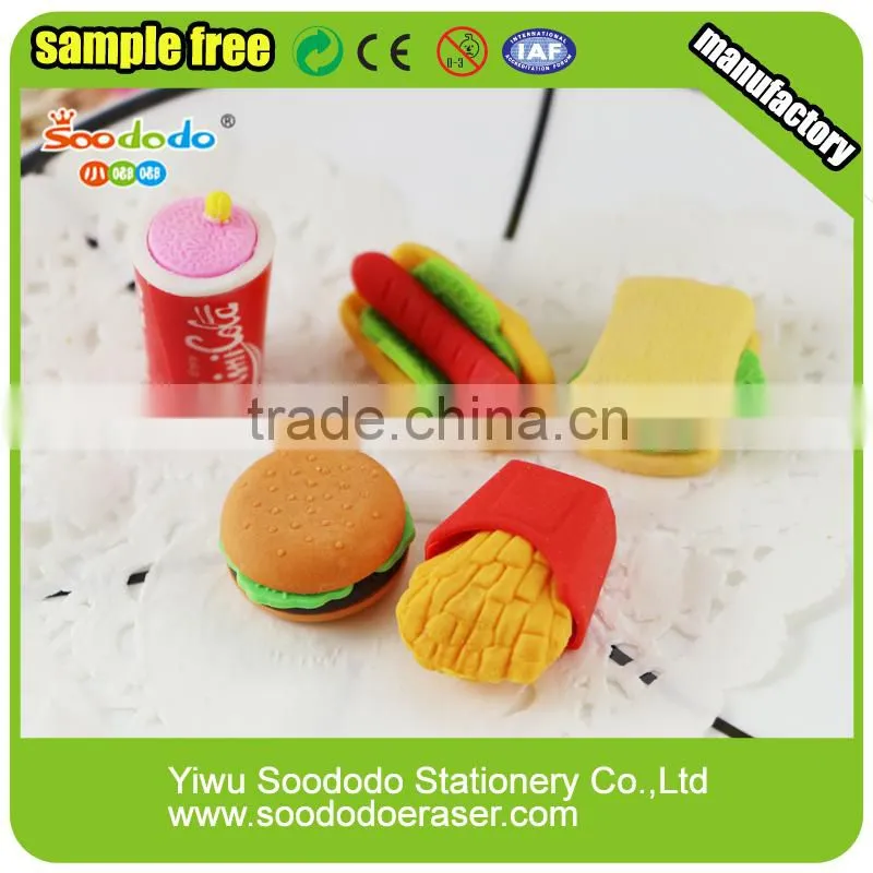Fast Food Shape Chinese Eraser Manufacturer