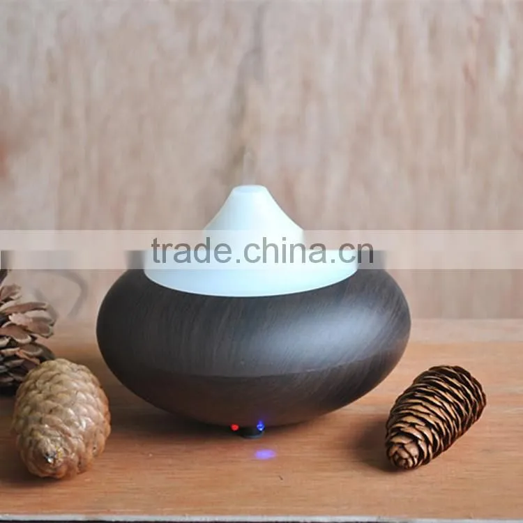 Ultrasonic Aroma Essential Oil Diffuser dark wood grain