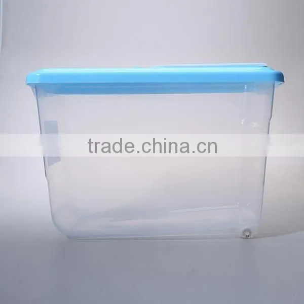New arrival 15L plastic rice storage container, rice bucket with wheels