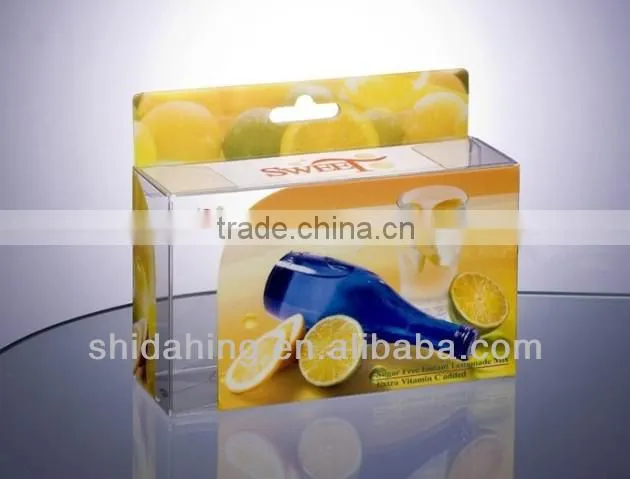 UV offset printing high end transparent shoe box pvc
