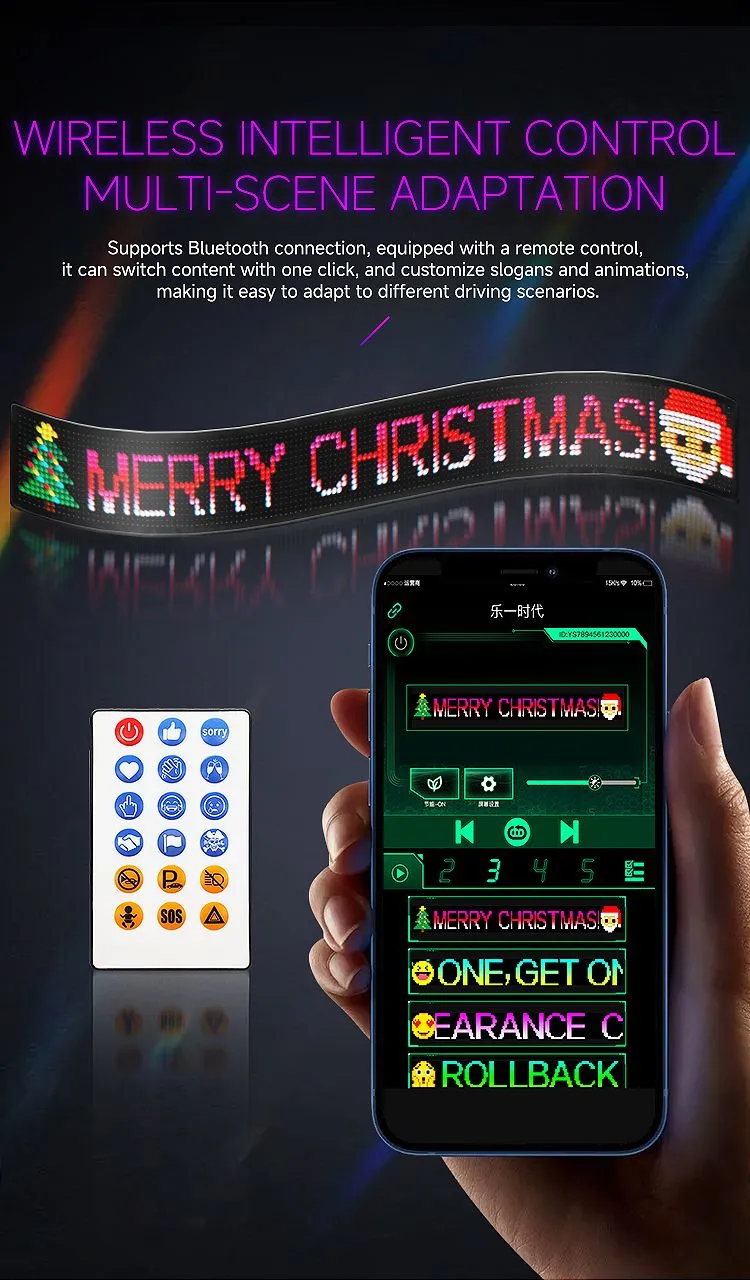 Led Flexible Car Window Display Light DIY Custom Animation Programmable Truck Advertising Logo Light Angel Devil Eye Lamp