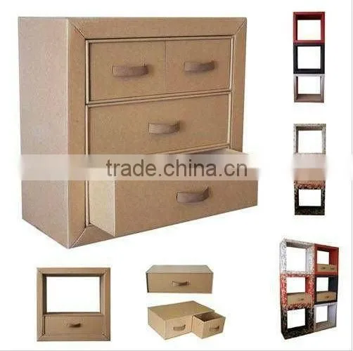 100% recyclable foldable cardboard storage drawers guangdong