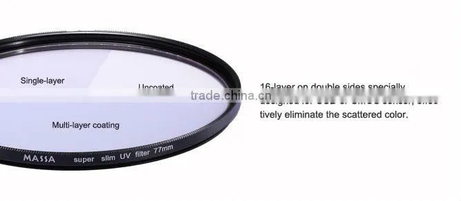 Massa super slim lens filter HMC 58mm scratch resistant uv filter for camera lens