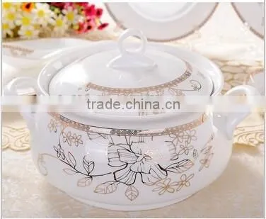 56 pcs hotel and restaurant porcelain buffet dinnerware set