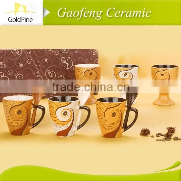 2014 Top popular design animal shaped mugs , ceramic mug with animal print