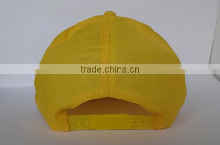 promotion yellow 5 panel wholesale cap polyester hat