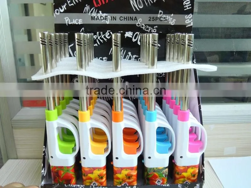 custom lighter sticker refillable electronic bbq lighter