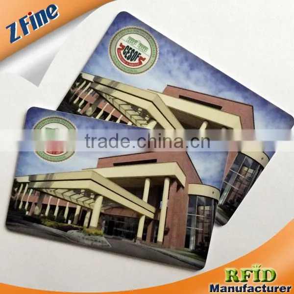 cmyk gold embossing pvc business card with icd