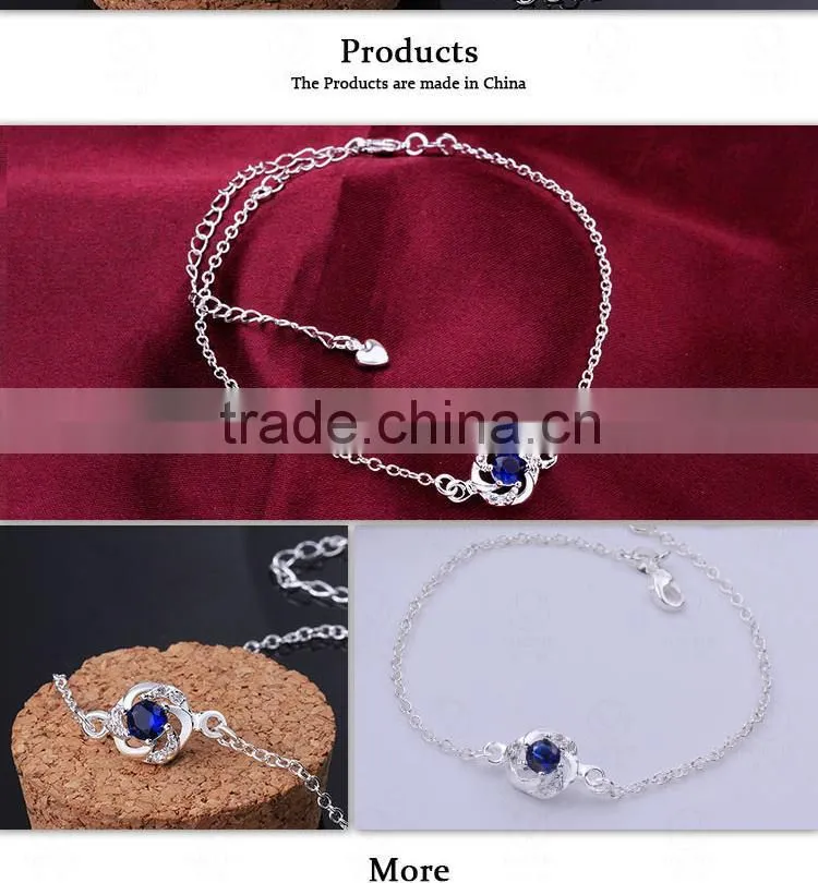 Elegant Wedding Different Size Silver Sapphire Barefoot Jewelry