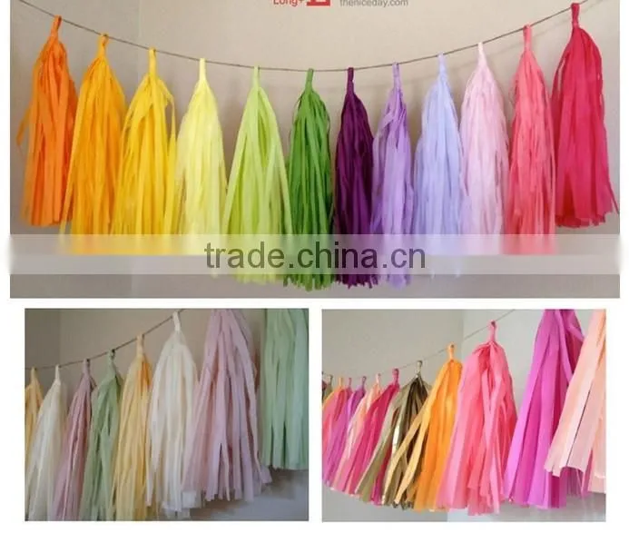 Festival Party Favor Decorations Tissue Paper Tassel