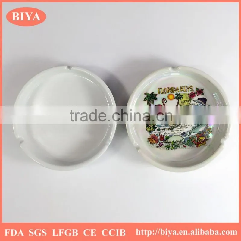 porcelain ceramics ashtray coated colorful pearl glazed for souvenir and decorative used,accept custom logo