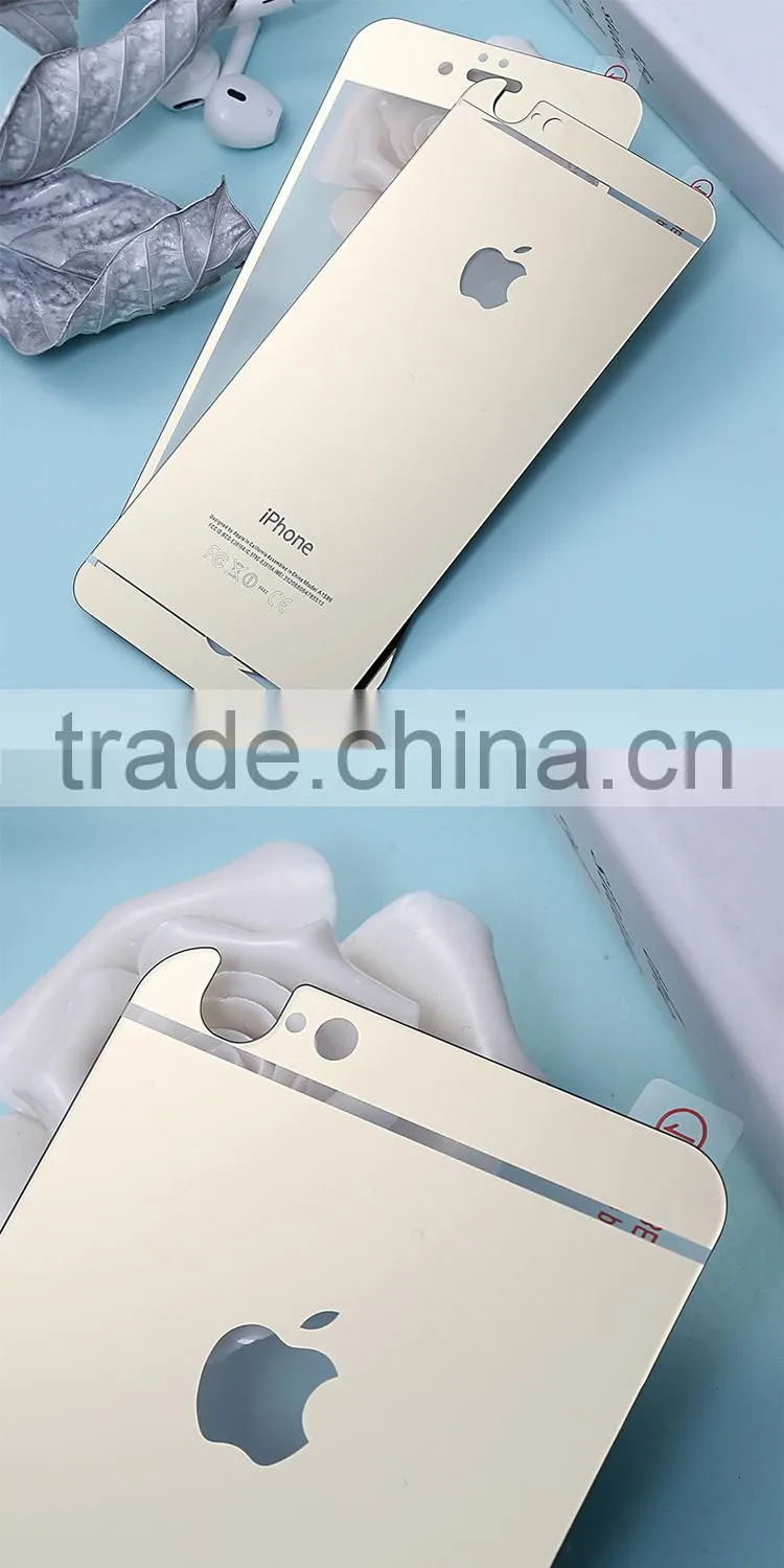 Electroplating front and back tempered glass screen protector for iPhone 6s