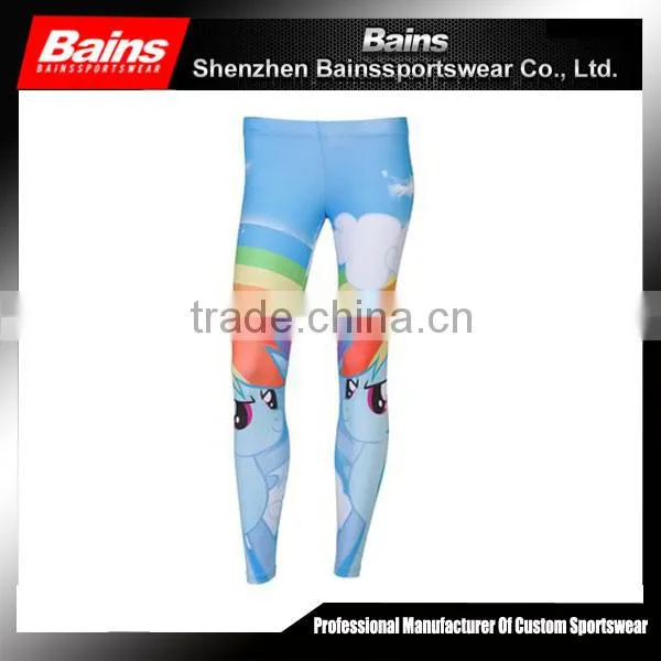 Colorfull digital printing mens galaxy leggings wholesale