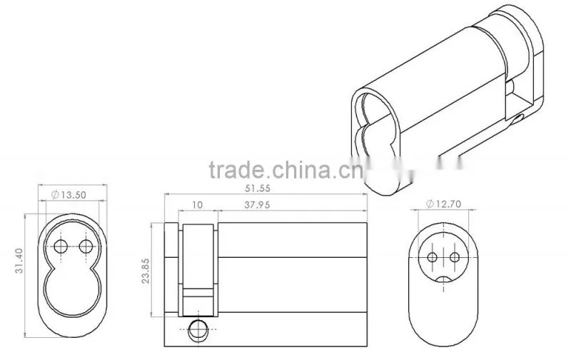 Oval Single Half Cylinder for SFIC