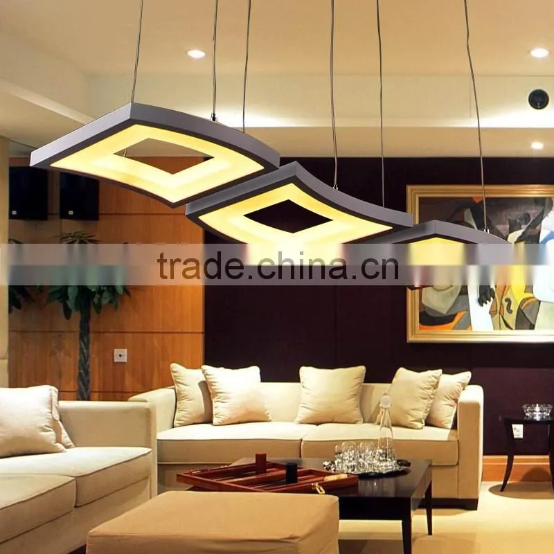 Modern Metal Pendant Lamp Acrylic Square Pendant Lamp