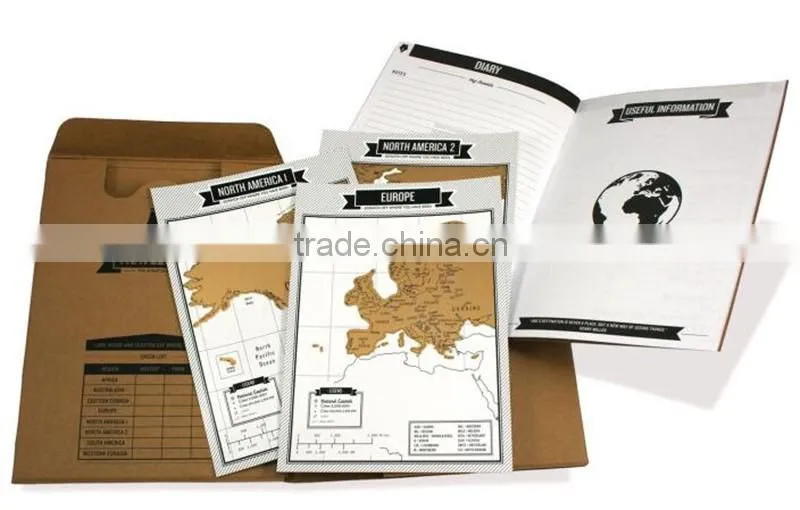 CT-595 The new travel journal map including eight tourism map paper TRAVELOGUE Tour player map
