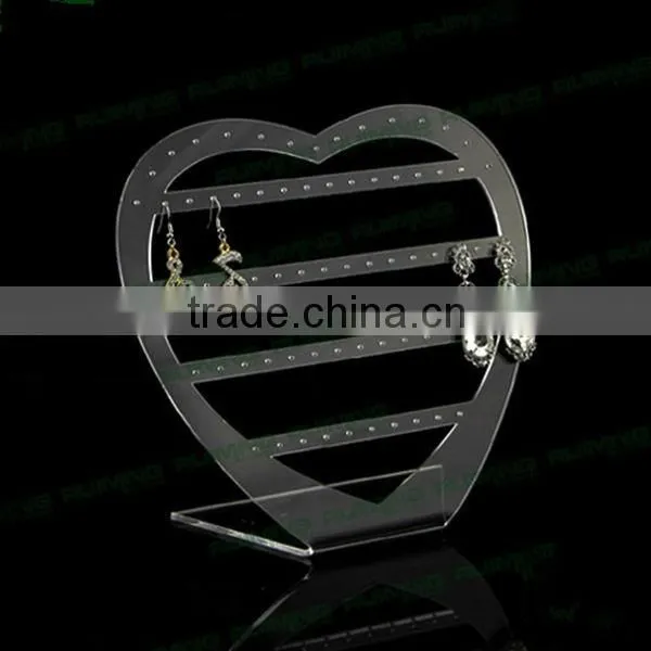top quality countertop acrylic jewelry display cabinet earring display necklace display stand