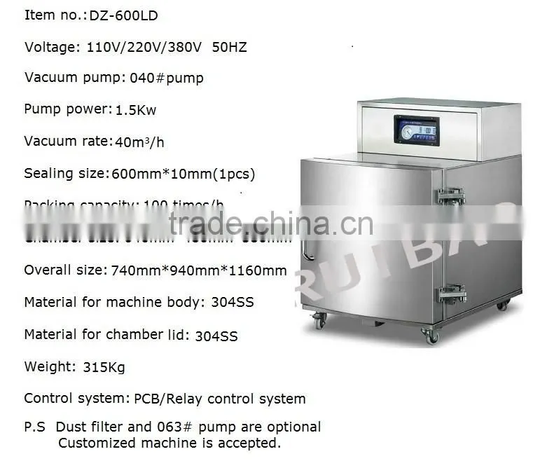 big capacity automatic table top vacuum packer factory