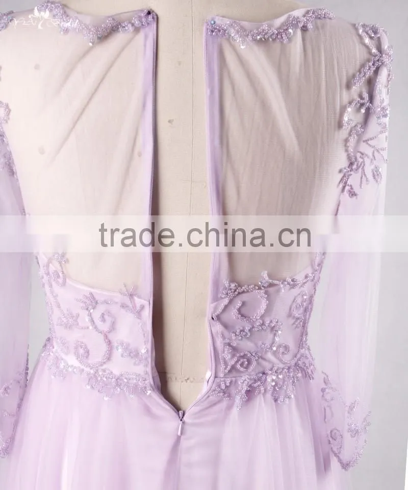 RSE714 Lilac Homecoming Dresses Rhinestone Long Evening Prom Dress