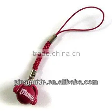 Supplier 2014 lastest colors ornamental luminous pvc couple mobile phone chain