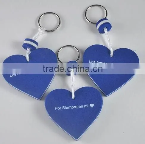 2015 Alibaba China promotional gift love heart shape eva keychain