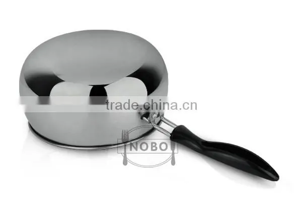 14/16/18cm Stainless Steel Milk Boiling Pot With Single Handle