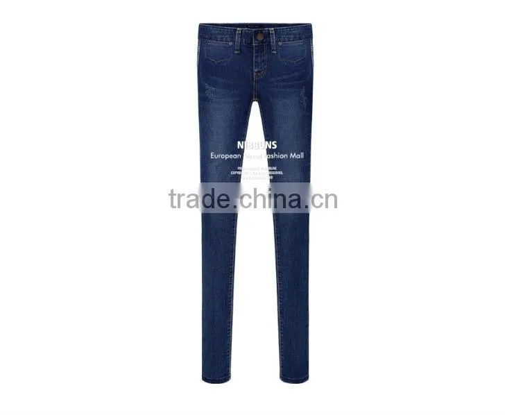 Best brand selling ladies women winter thick jeans 2014,soft tight jeans, good quality plus size stock jeans guangzhou