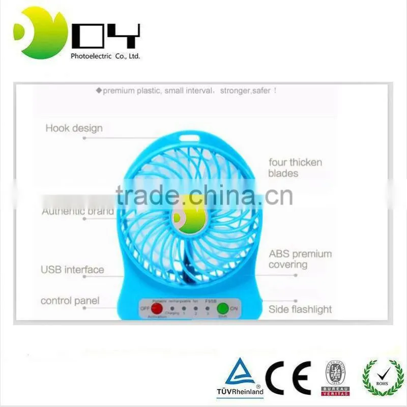 Wholesale OEM Custom logo air battery power handheld high speed plastic Portable Rechargeable USB Desk Pocket mini fan