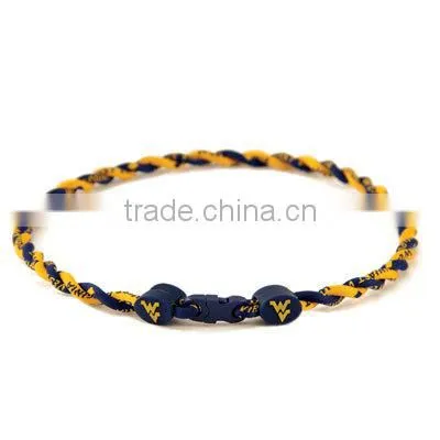2014 hot sell braided sports necklace for baseball